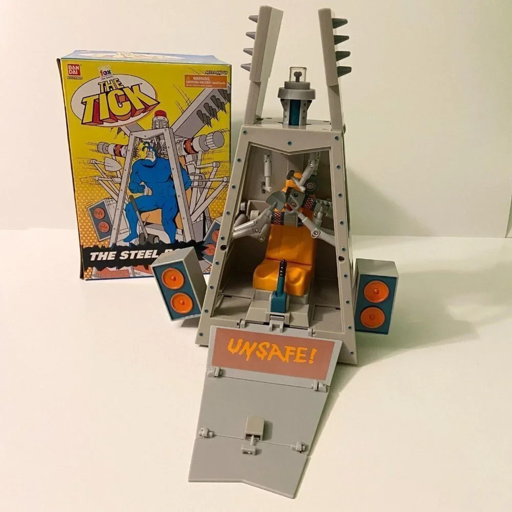 Vintage 1995 The Tick The Steel Box Fox BanDai Open Box